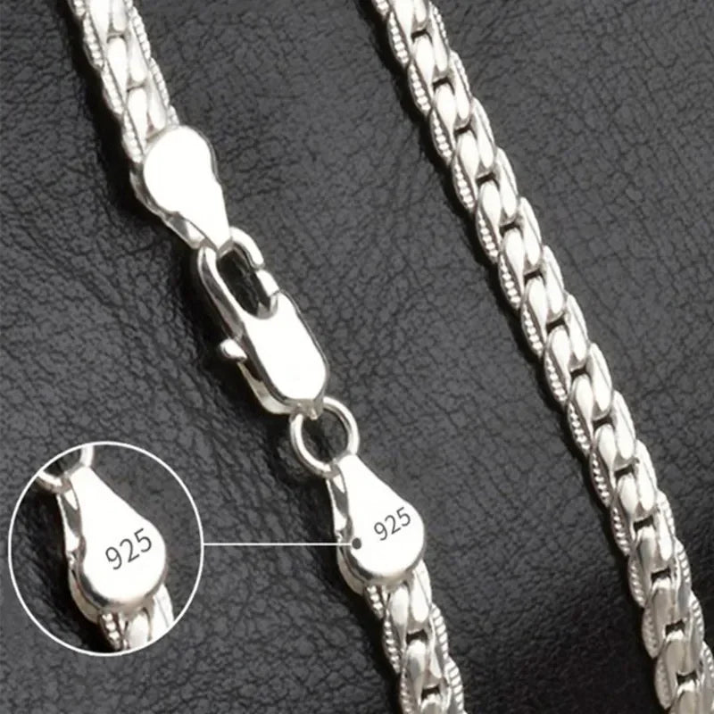 Unisex 925 Sterling Silver Chain