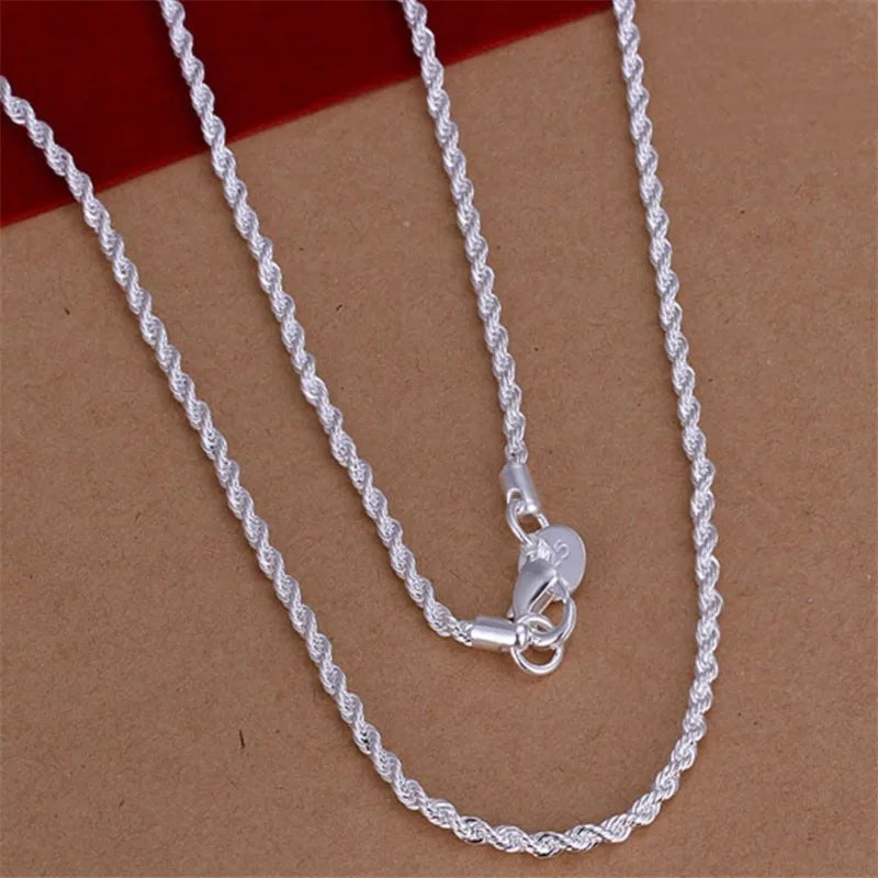 High Quality 925 Twisted Rope Necklace