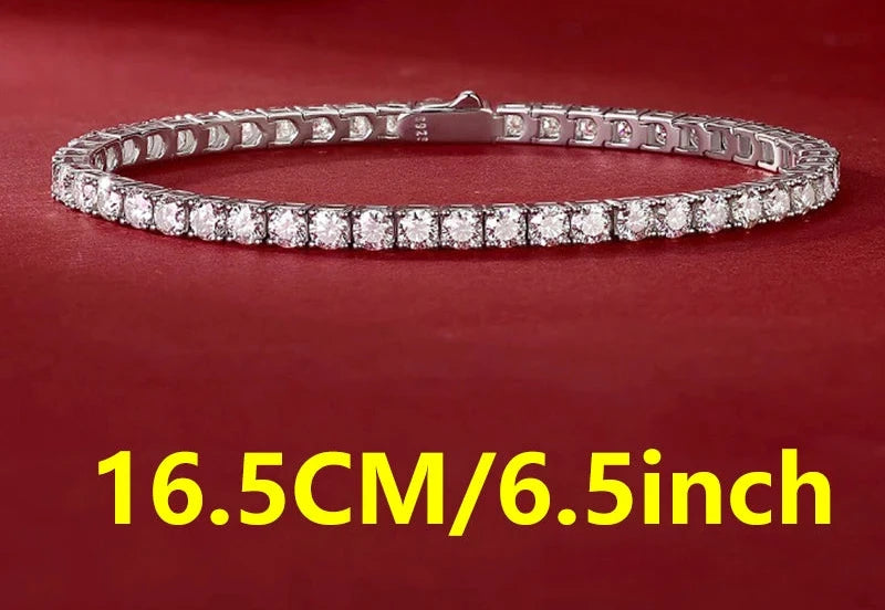 Moissanite Tennis Bracelet 925 Sterling Silver